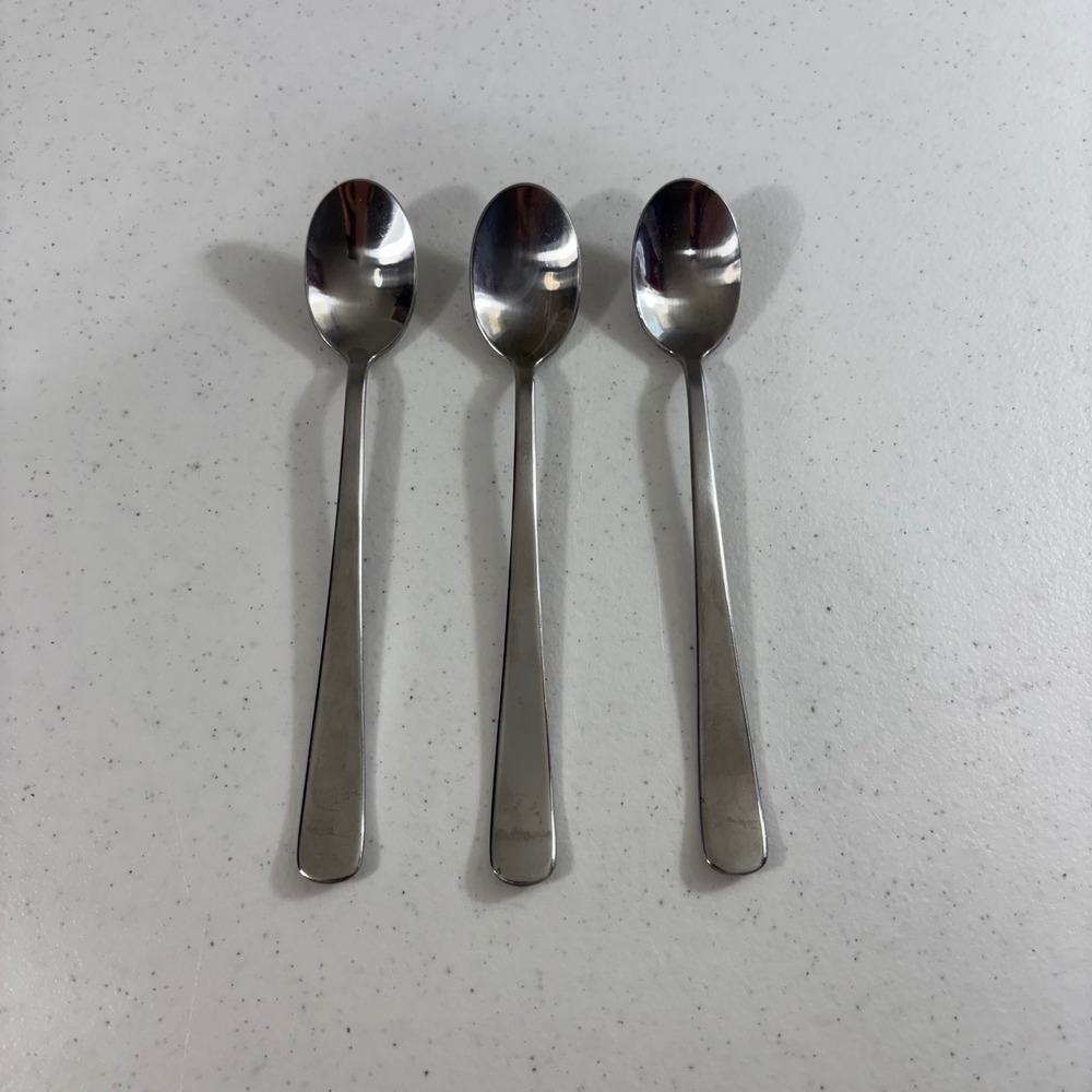 IKEA 22185 Stainless Steel Long Handle Iced Tea Spoons Set of 3 Silver Flatware